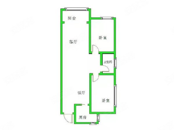 百旺融城E区2室2厅1卫98㎡南北52.5万