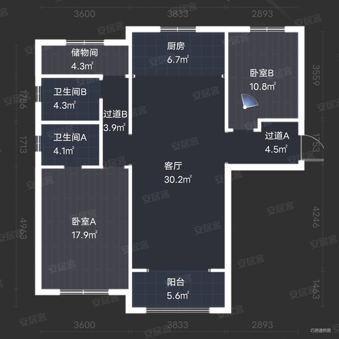 正南朝向 诚意出售,中海珑湾二手房,117万,3室2厅,2卫,120平米-银川