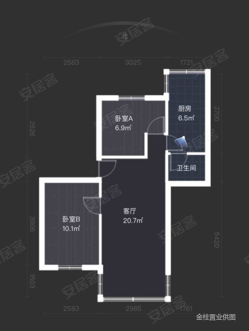 飞鹅西小区2室1厅1卫51.52㎡南120万