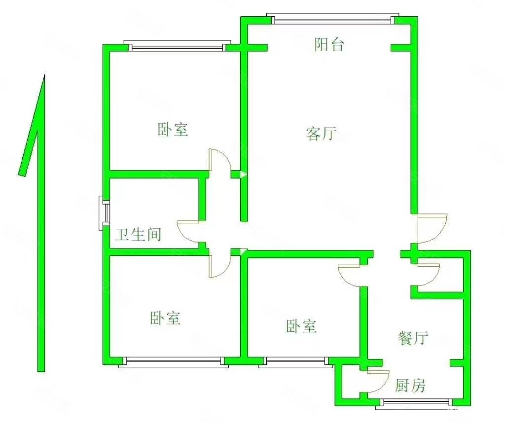 蒙西世纪城3室2厅1卫139㎡南北98万