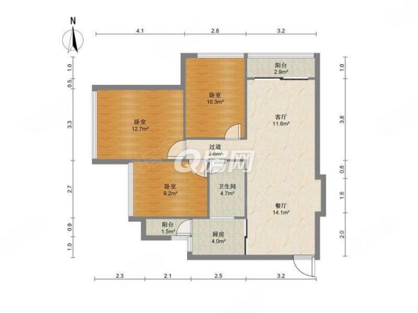 新世界四季御园3室2厅2卫84.47㎡南北450万