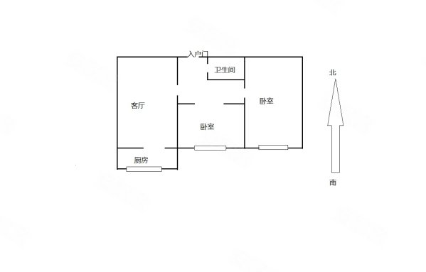 花园小区(密云)2室1厅1卫53.24㎡南133万