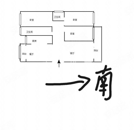 聚合苑3室2厅2卫138㎡南北108万