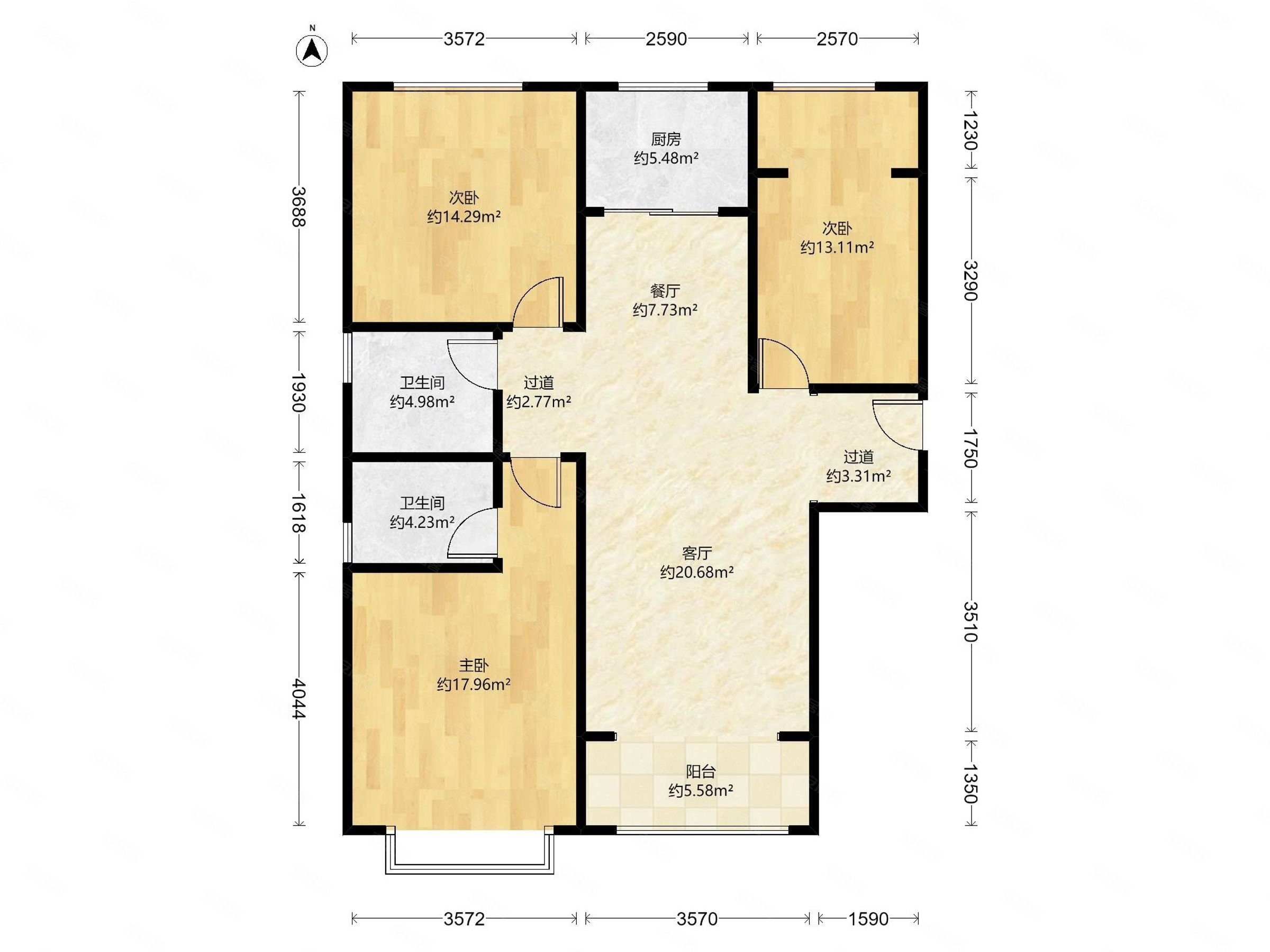 铂宫时代3室2厅13800平精装修居家自住保养好