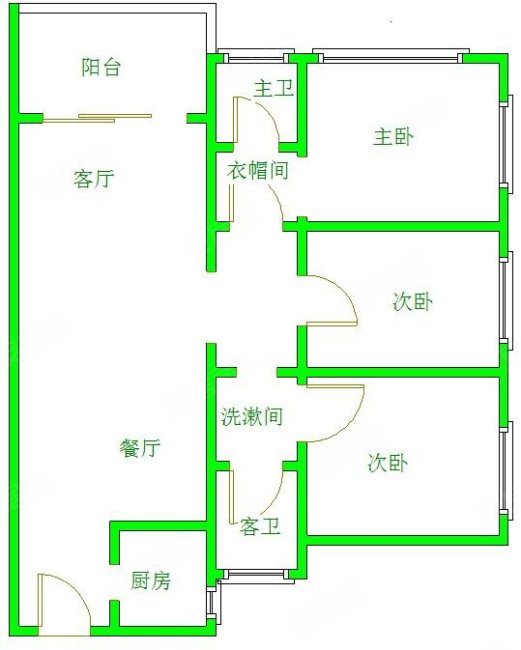 万科金色城品3室2厅2卫92㎡西北218万