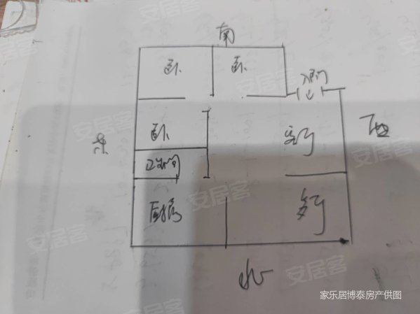 龙祥小区3室2厅1卫120㎡南北55万