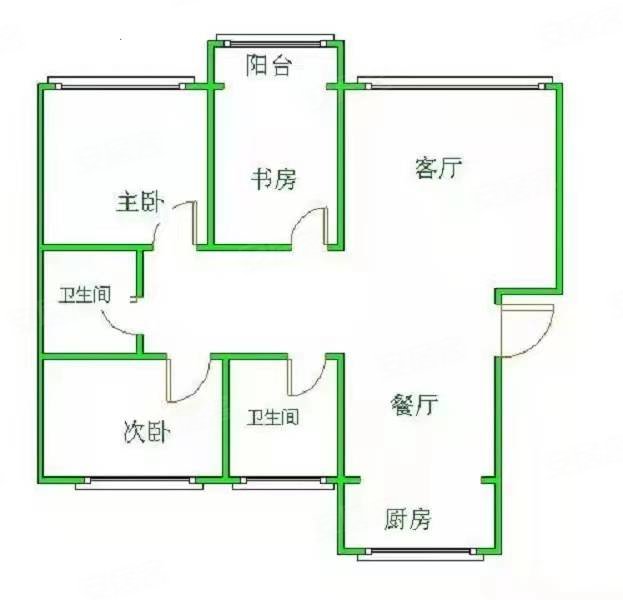 俯佑水香北区3室2厅1卫120.77㎡南42万