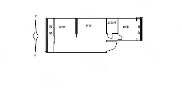 于家沟小区2室1厅1卫60㎡南北65万