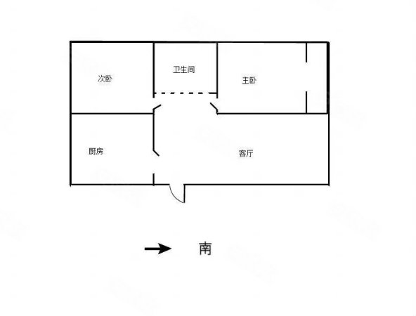 鸿博温馨花园一期2室2厅1卫89.67㎡南北58万