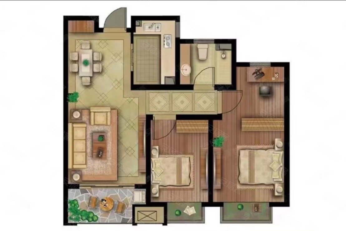 佳源桂府动静分离采光充足阳花明媚广场