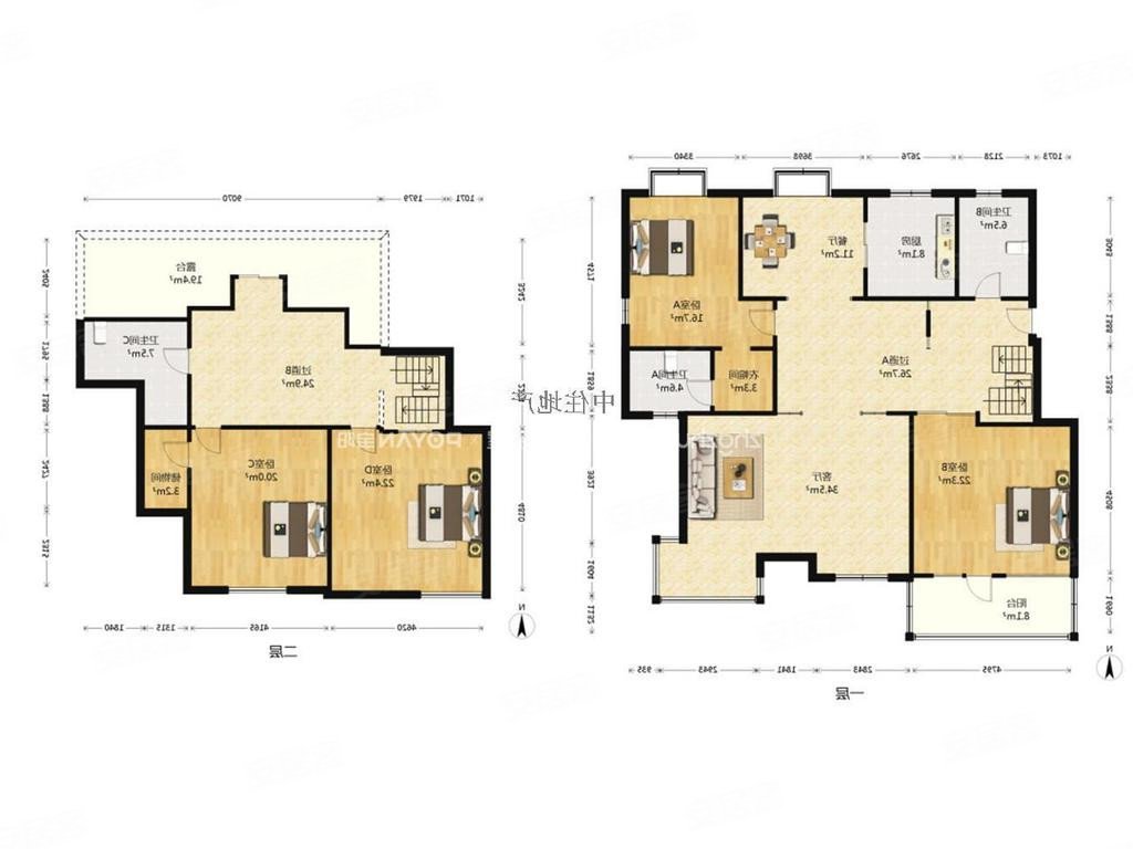 有电梯顶层复式五居室带车位和地下室看房有钥匙