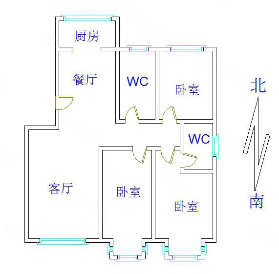 锦绣花园东区3室2厅2卫144㎡南北93万