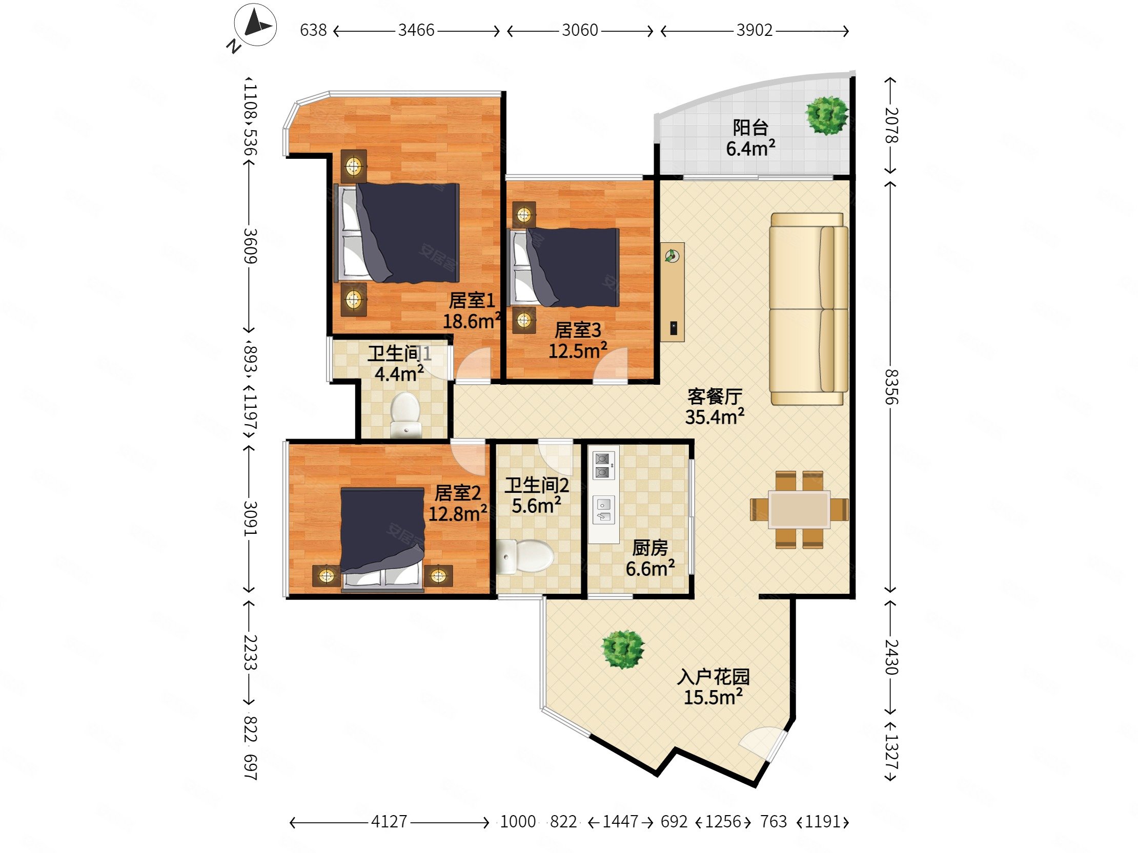 名家富居精装修三房,高楼层看荔香公园跟后海深圳湾春笋!,名家富居二