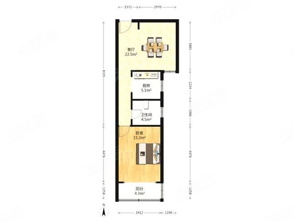 正荣商圈对面!群升广场单身公寓!随时看房随时入住出租房源真实图片