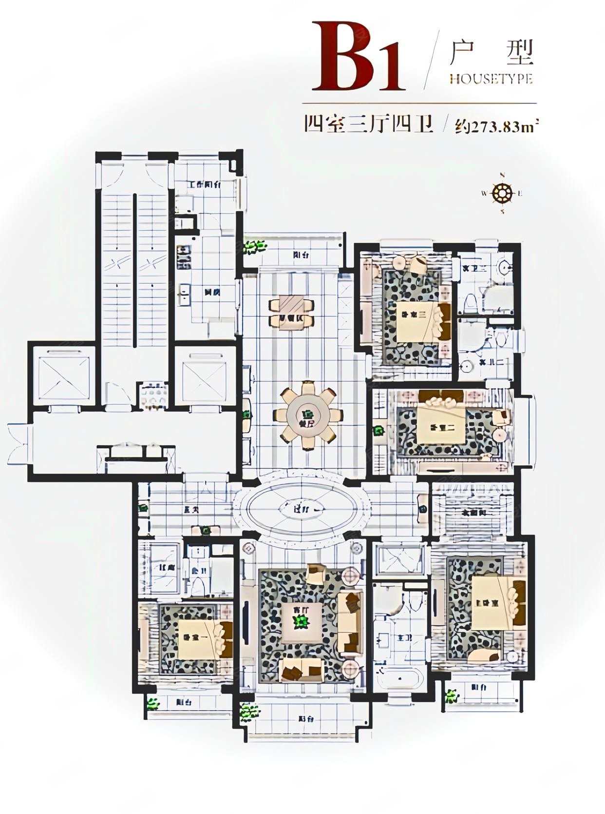 2平方米,星河湾二手房,510万,4室3厅,4卫,272.2平米-西安安居客