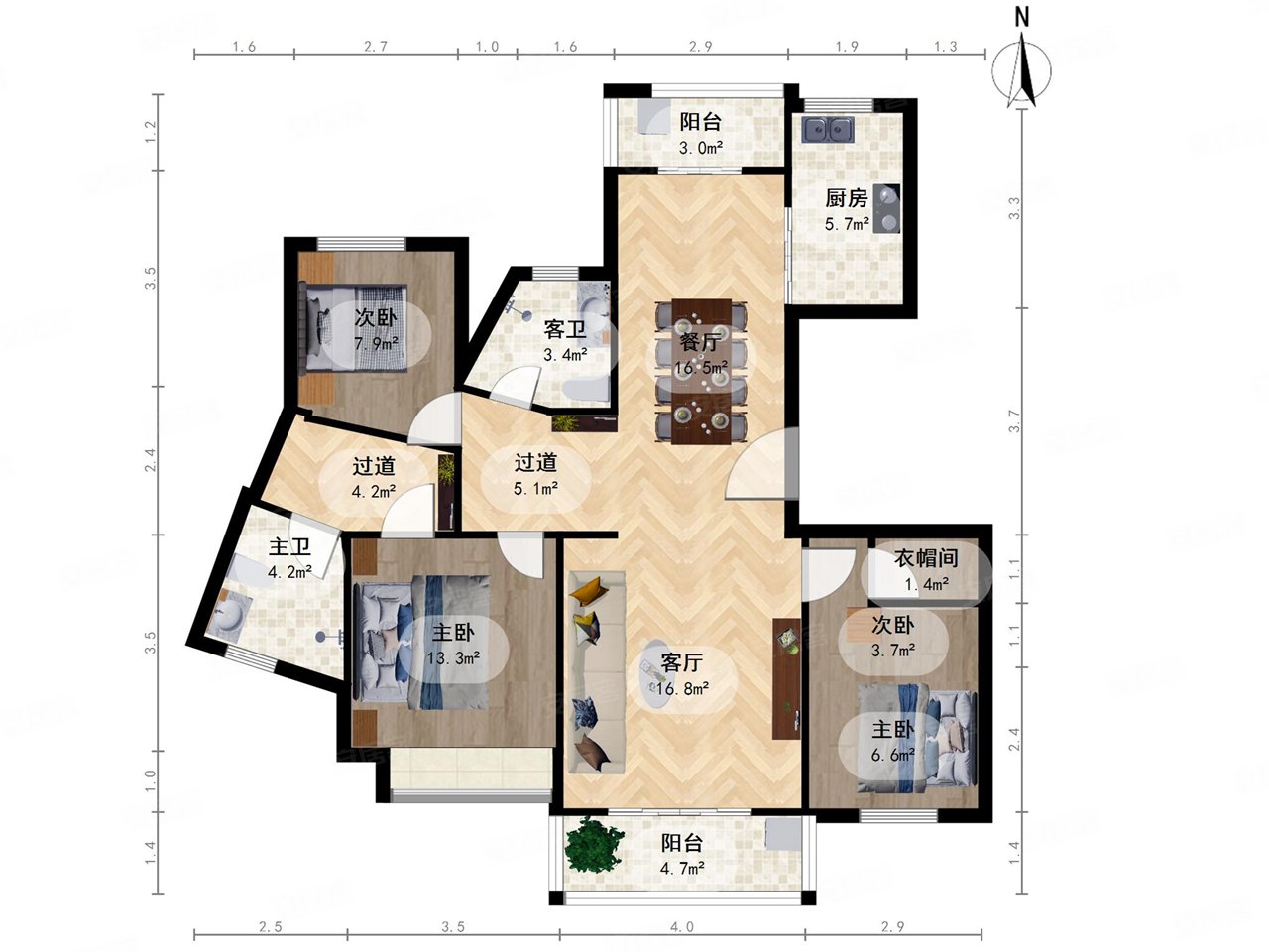 中冶锦绣华府双卫满二次新小区近医院南向采光好