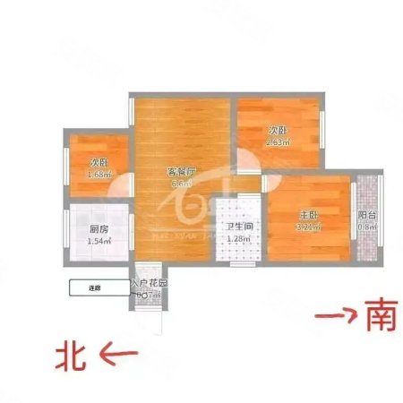 映象西班牙3室2厅2卫136.3㎡南北109万