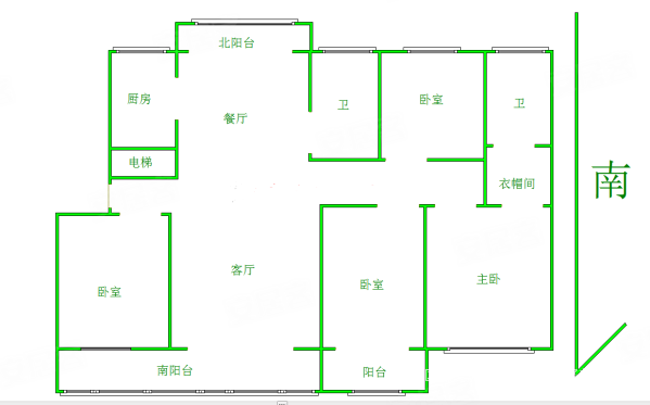 警察花园4室2厅2卫178㎡南北320万