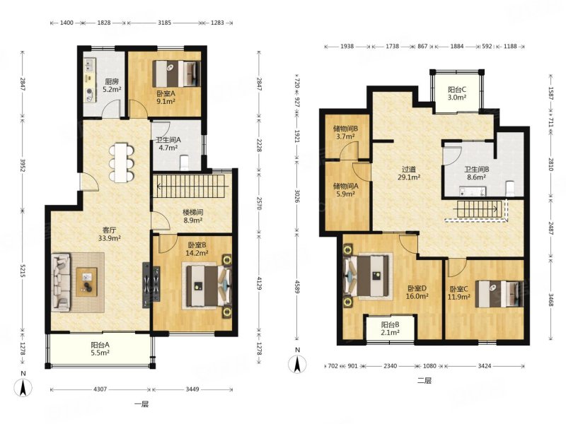 雍景园小区3室2厅2卫98.61㎡南290万