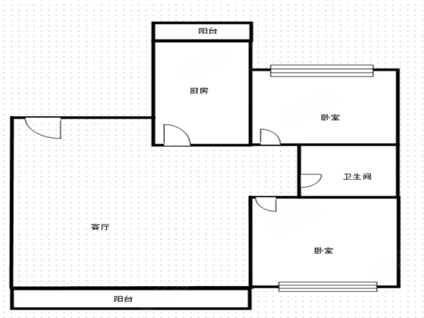 富锦街小区(富锦街103号)2室1厅1卫102.12㎡东西68万