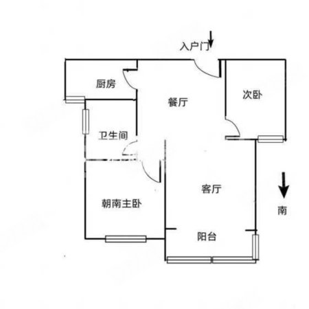 荣御蓝湾(公寓)2室2厅1卫88.54㎡南126万