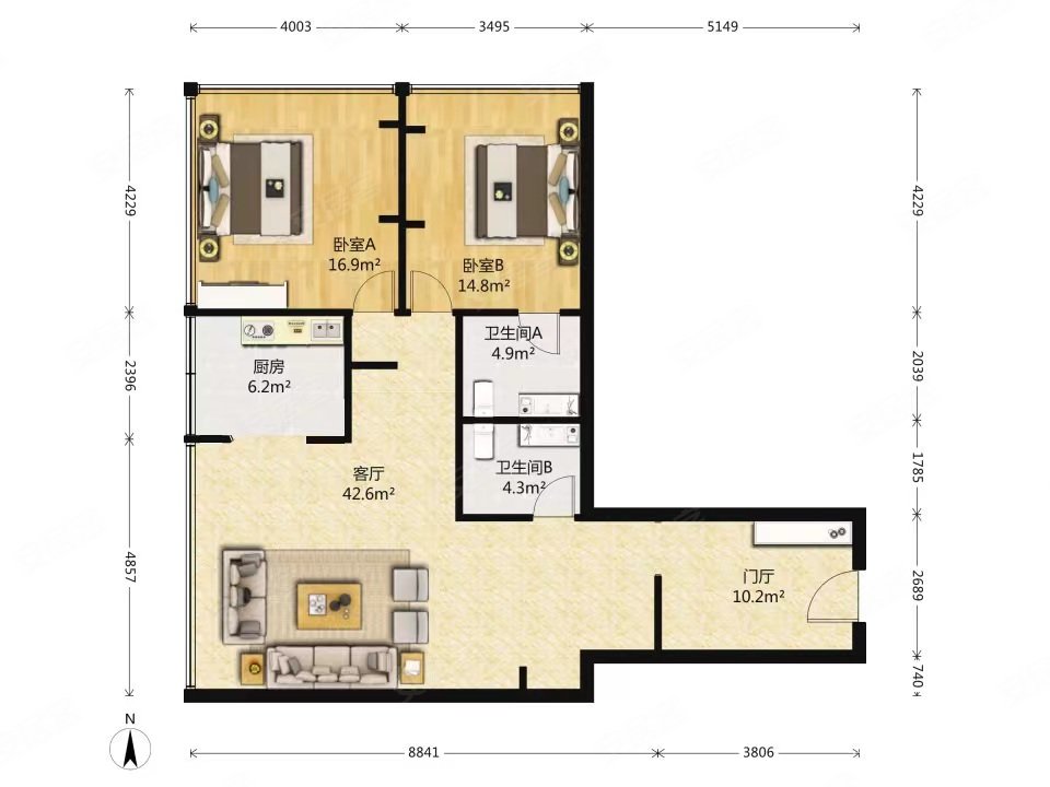 新上好房东二环长安街国贸永安里地铁口建外soho视野好