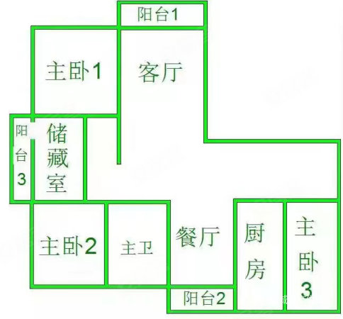 幸福壹号公馆3室2厅1卫95㎡南北68.8万