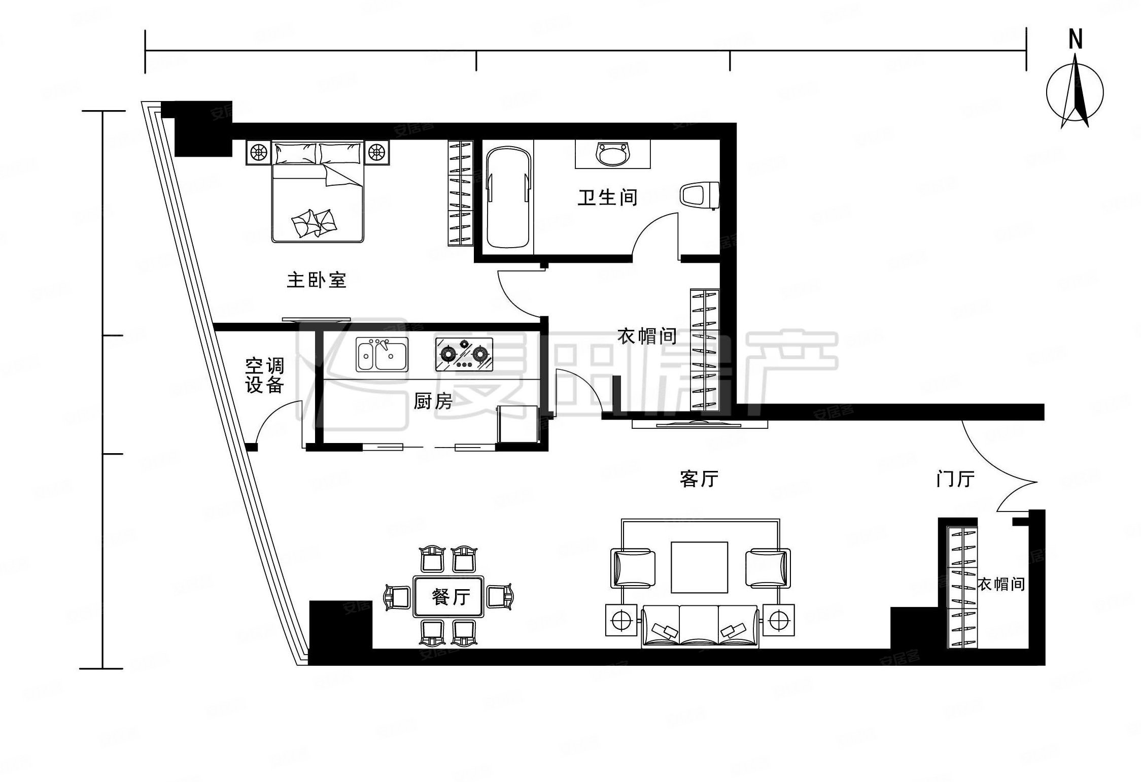 精致小户型三里屯soho公寓全景落地窗观景新工体