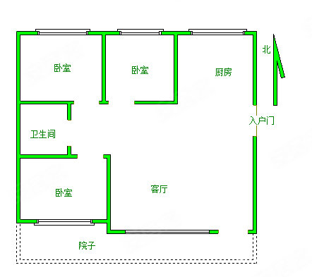 京汉新城(四期)3室2厅2卫120㎡南北94.8万