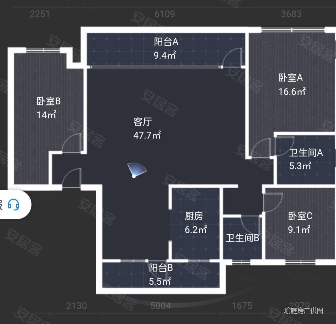 中铁诺德壹号揽湖轩3室2厅2卫139.62㎡南北266万