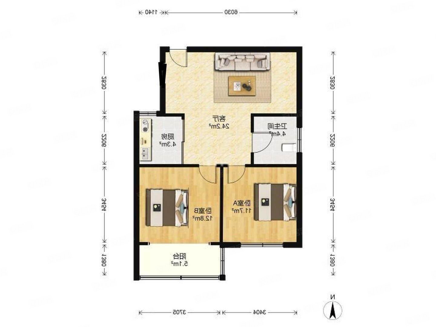 长寿路双南刚需两居正规商品房近地铁商圈成熟