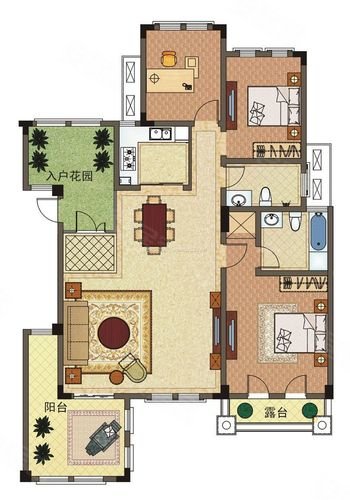 禹洲雍泽府(别墅)4室2厅3卫136㎡南北280万