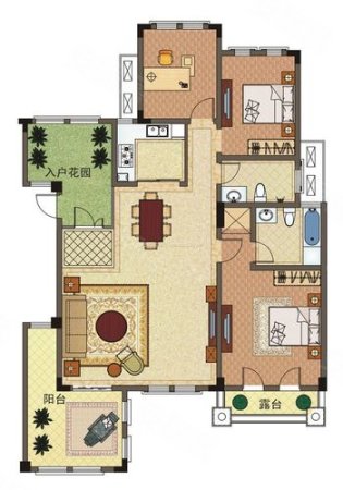 禹洲雍泽府(别墅)4室2厅3卫136㎡南北280万