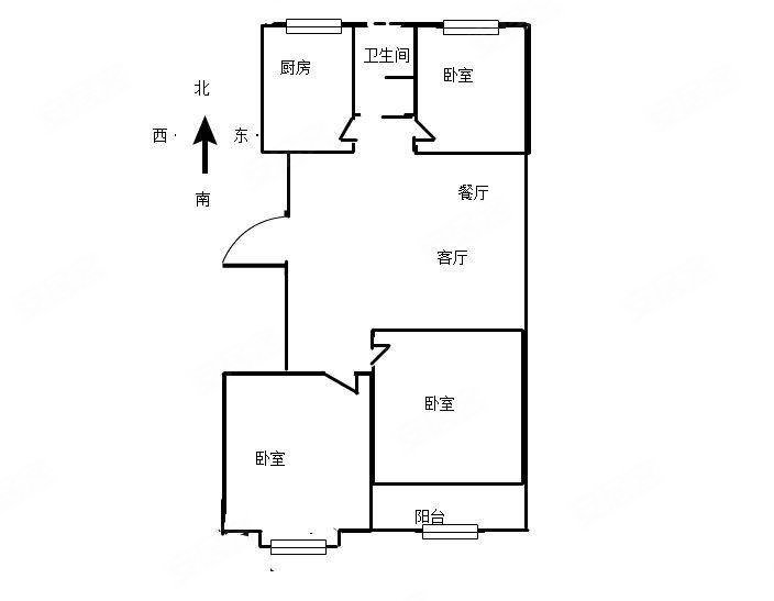 恒信阳光假日(公寓住宅)3室2厅1卫123.67㎡南北78万