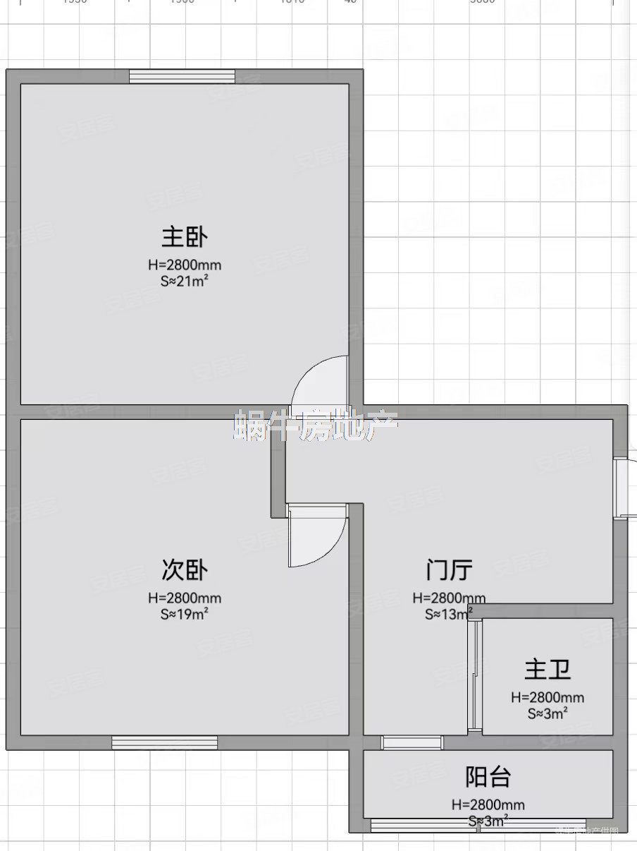 安乐街111号小区2室1厅1卫58.72㎡南北17万