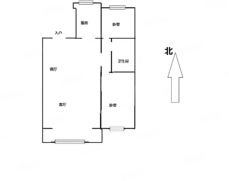 保利花园(南区)2室2厅1卫90.13㎡南北178万