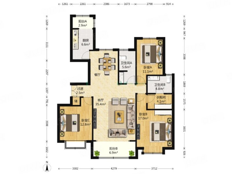 三面环山 密度低,送车位小房,性价比高价格可谈!名悦山庄三室