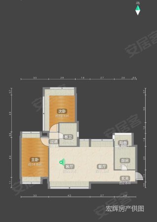 高尚领域(公寓住宅)2室2厅1卫81.93㎡南850万