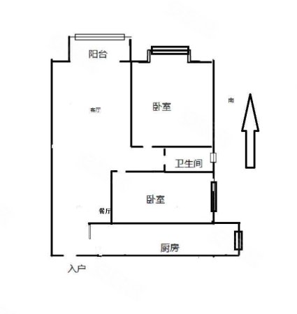 曲水园(锦绣城三区)2室2厅1卫97㎡南北51万