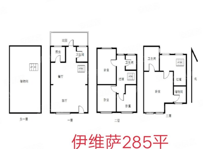 首创采薇雅苑(别墅)4室2厅3卫200㎡南北350万