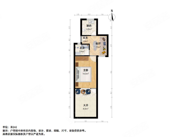 金杨新村三街坊1室1厅1卫41.1㎡南240万