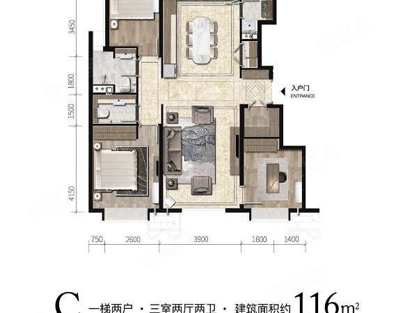 【多图】万科西华府芳华苑,侯台租房,万科西华府芳华苑 3室2厅2卫
