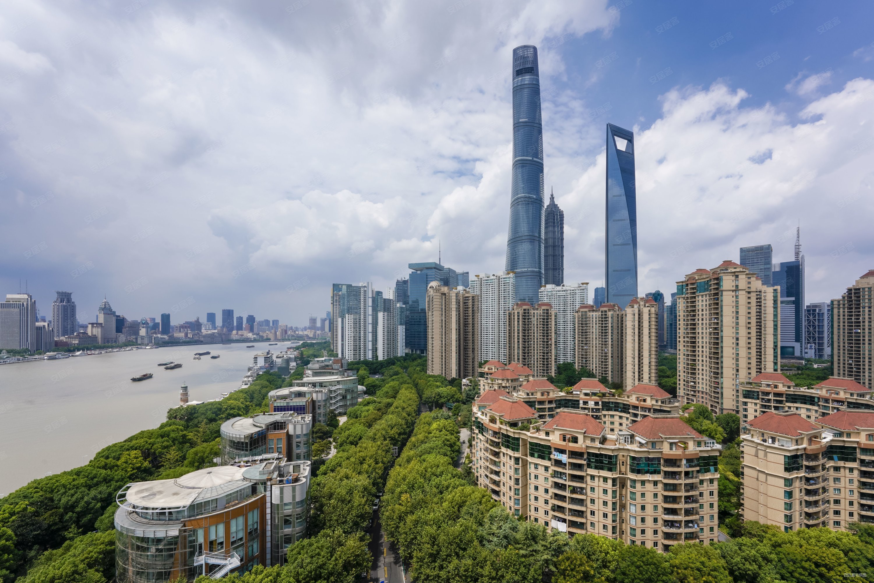 财富海景丨1号楼01户型丨正看 外滩和陆家嘴金融城丨南北通,财富海景