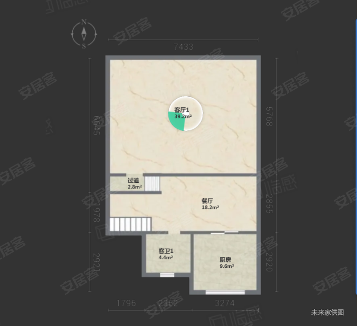 金兰雅墅4室3厅4卫223.55㎡南北1000万