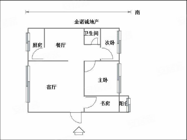 明珠花园3室2厅1卫107㎡南北39.8万