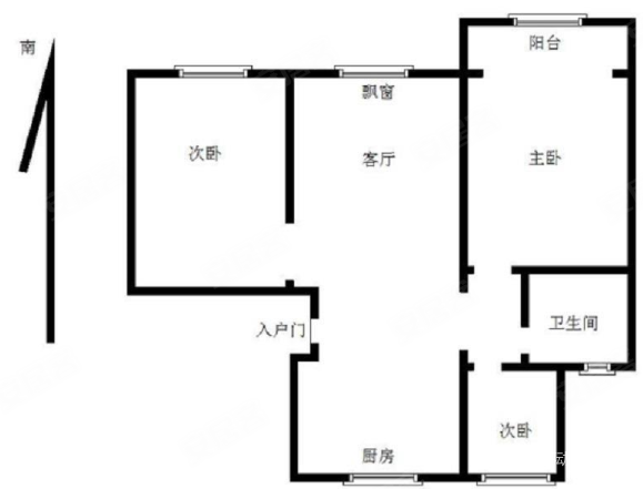 富春山居3室1厅1卫107㎡南北50万