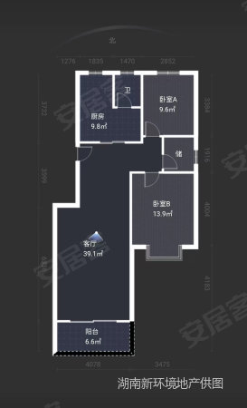 金泰小区3室1厅1卫82.7㎡南北63万