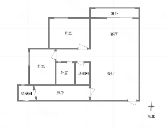 映泉花园3室2厅1卫86.52㎡南北80万