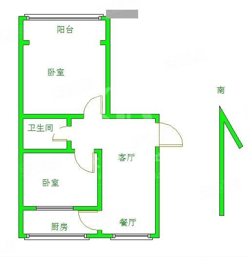 沁馨苑2室2厅1卫102㎡南北65万