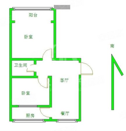 沁馨苑2室2厅1卫102㎡南北65万